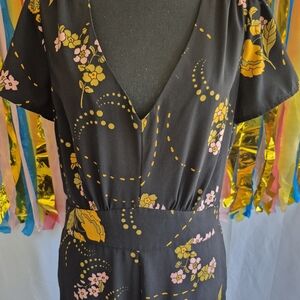 Modcloth Floral Jumper Size M